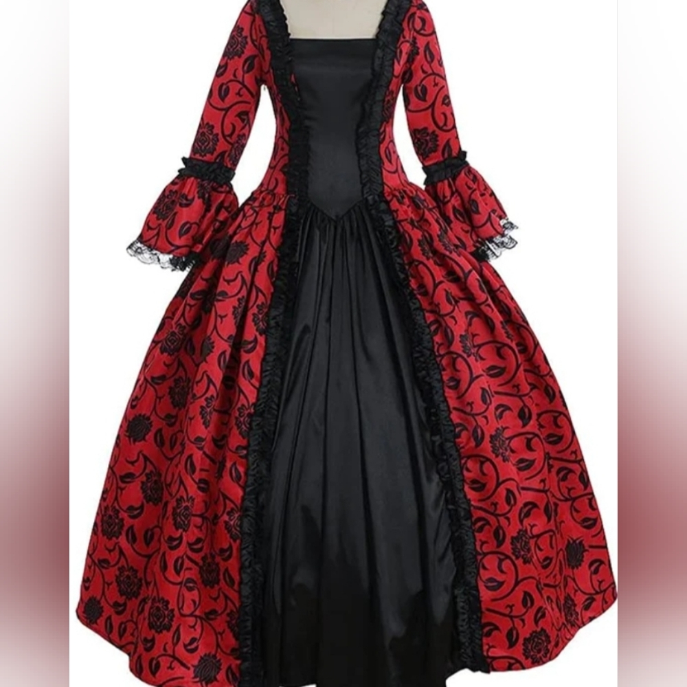 Medieval Lady Renaissance Faire Brocade Velvet Game of Thrones Theater Costume